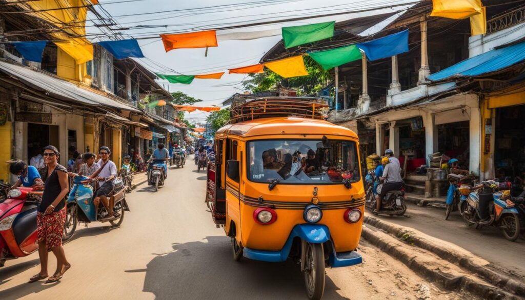 Battambang city of Cambodia