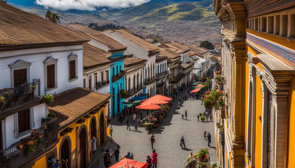 Colonial architecture in Quito's Old Town