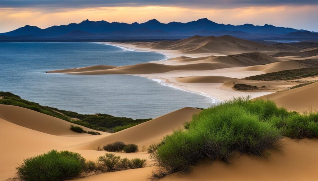 Desert landscapes in La Guajira Peninsula