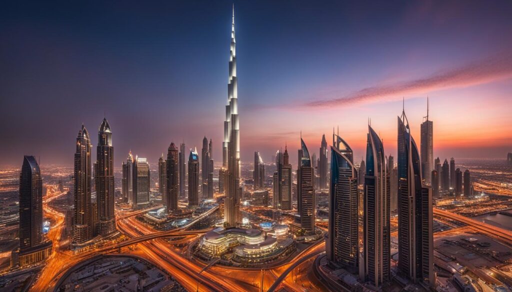 Dubai's Bustling Skyline