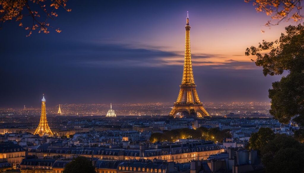 Eiffel Tower at night