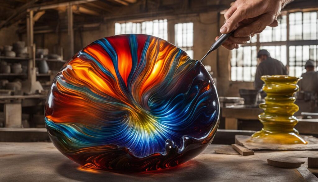 Glassblowing techniques in Murano