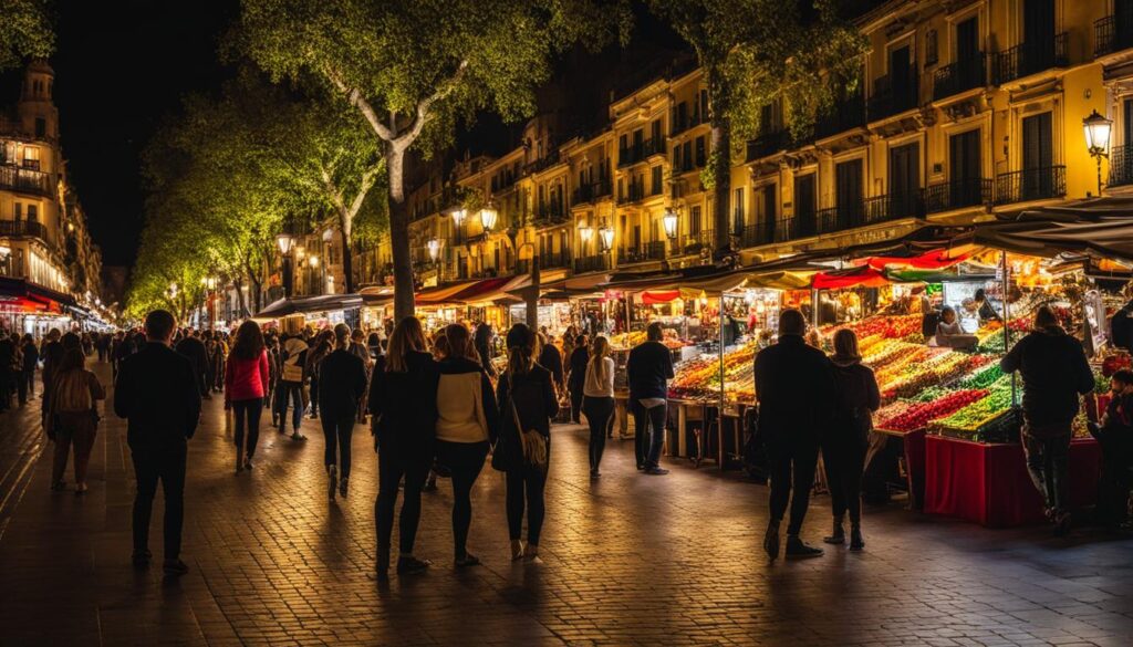 La Rambla at Night