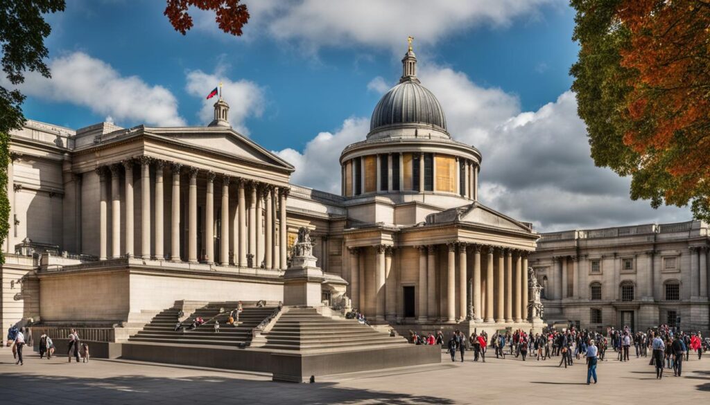 The National Gallery at Trafalgar Square