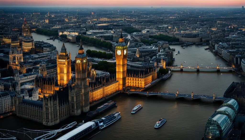 breathtaking views of the London Eye