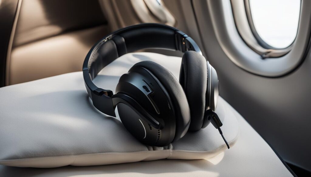 noise-cancelling headphones for a comfortable in-flight experience