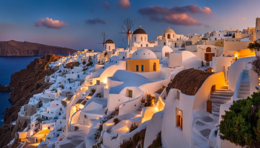 Picturesque view of Santorini